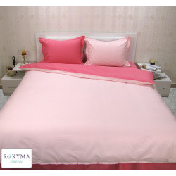 Комплект спално бельо ПАМУЧЕН сатен ДИНЯ/РОЗОВО